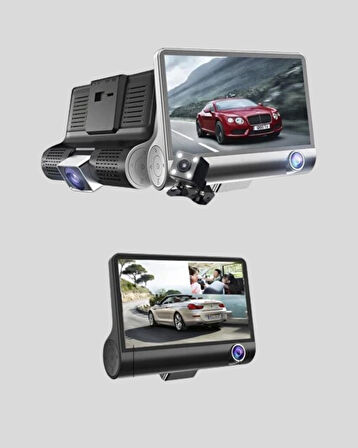 Araç DVR Kamerası 3’lü 170° Geniş Açılı Full HD ve Park Destekli