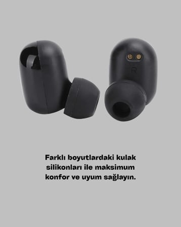 Dokunmatik Kontrollü ABS Malzemeli Bluetooth Kulaklık + Yüksek Kapasiteli Kutu -