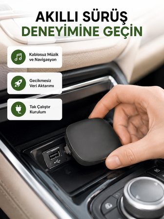 Android Auto Kablosuz Bağlantı Adaptörü 5.8GHz Hızlı WiFi ve Kompakt Tasarımlı Yeni Nesil -