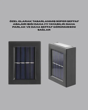 Şeffaf Abajurlu Duvar Tipi Solar İşıkyeni Nesil -