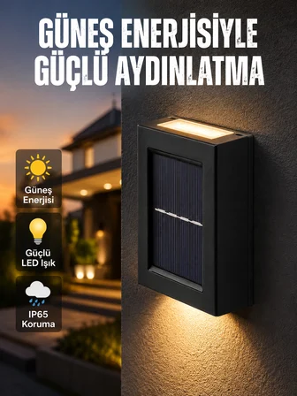 Güneş Enerjili LED Duvar Aydınlatması Yeni Nesil -