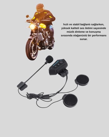BT22 Kablosuz Kask Kulaklığı – Bluetooth 5.0, Intercom, Su Geçirmez ve Uzun Ömürlü Batarya -