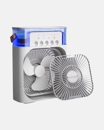 3’ü 1 arada mini klima fan usb şarjlı, 7 renk gece lambalı ve nemlendirici