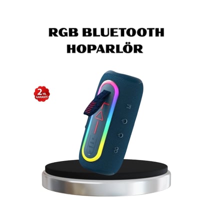 Mini Mavi Bluetooth Hoparlör Şık Görünüm Ve Taşınabilir Güçlü Ses Çok Renkli