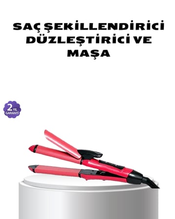 Dereceli Seramik Saç Düzleştirici – 5 Isı Seviyesi, 200°C Maksimum Sıcaklık -