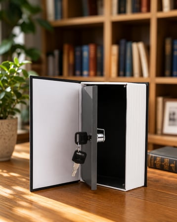 Gizli Kitap Kasa – Anahtarlı Metal İç Kasa XUCZZZKASA-2-1