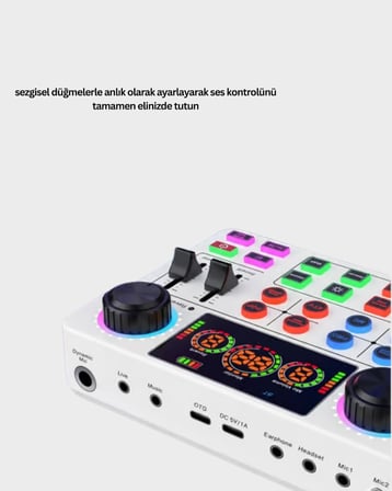 Podcast Karaoke ve Sosyal Medya Yayınları İçin Ses Kartı -