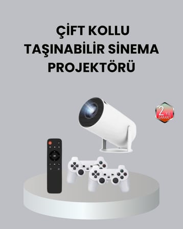 4K Wi-Fi 6 Projeksiyon Cihazı – 10.000+ Oyun Desteği, Kablosuz Bağlantı ve Çoklu Giriş Portları -