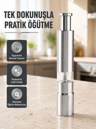 Ergonomik Tasarımlı, Nem Geçirmez Kapaklı Baharat Öğütücü -