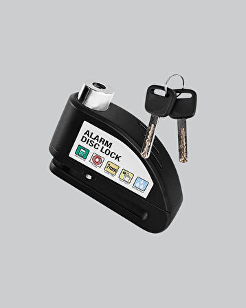 Anti Hırsızlık 110 dB Alarm Disk Fren Kilidi Suya Dayanıklı Çelik Güvenlik Kilidi