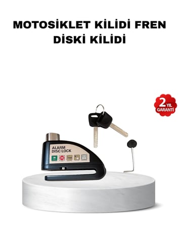 110 dB Alarmlı Disk Fren Kilidi Su Geçirmez Çelik Gövde Motosiklet Güvenlik -
