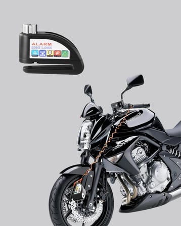 Motosiklet ve Günlük Kullanım İçin Bluetooth Hoparlör ve Disk Kilidi Seti