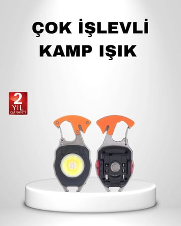 Mini LED Anahtarlık Fener – Şişe Açacağı, Tornavida, Düdük ve USB Şarj Özellikli