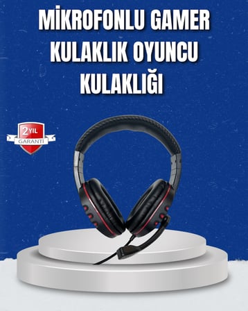Bilgisayar Oyuncu Kulaklığı – Yumuşak Pedli, Dayanıklı İpli Kablo -