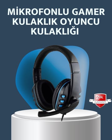 Stereo Mikrofonlu Kablolu Oyun Kulaklığı – Konforlu ve Net Ses İletimi -