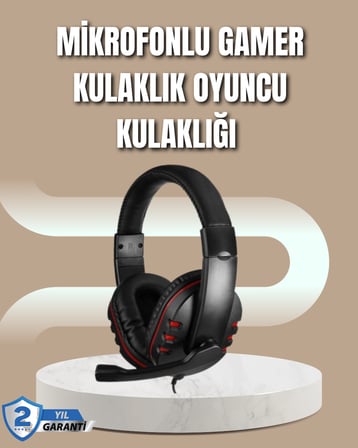Mikrofonlu Oyun Kulaklığı – Mavi Işıklı, Uzun Süre Konforlu Kullanım -