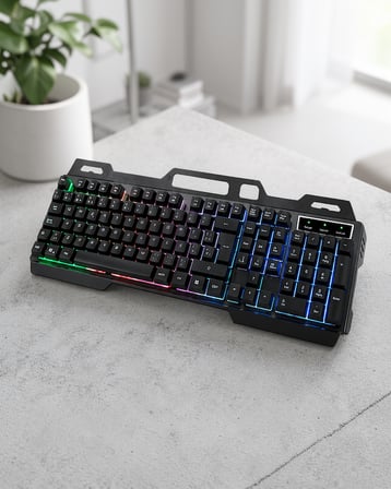RGB Işıklı Klavye Mouse Seti - Türkçe Q, XUCZZZPG8018KLAVYE-1-1