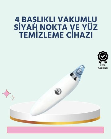 Cilt Dostu Vakumlu Siyah Nokta Temizleyici – Siyah Nokta, Yağ ve Makyaj Kalıntılarına Karşı