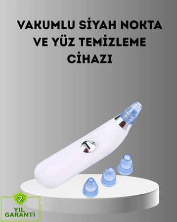 Siyah Nokta ve Gözenek Temizleyici Vakumlu Cihaz – Masajlı Derin Temizlik Teknolojisi