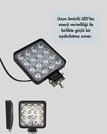 Yoğun Işık Gücüne Sahip LED Far | Traktör, Off-Road ve Kamyonet Uyumlu