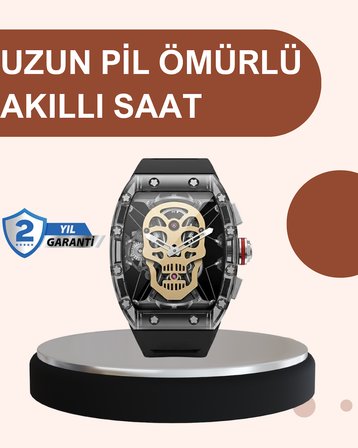 Uzun Pil Ömürlü Akıllı Saat Günlük ve Spor Kullanım -