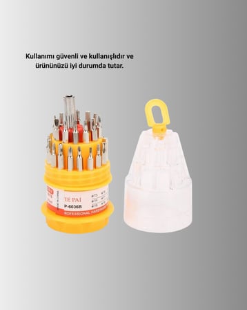 Ateşe Dayanıklı Tornavida Seti Elektronik Tamir İçin Çok Uçlu -