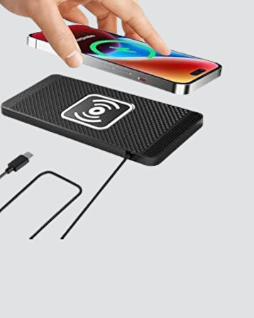 Manyetik Şarj Pedi 7.5W 10W 15W Hızlı Şarj Kaymaz Tabanlı