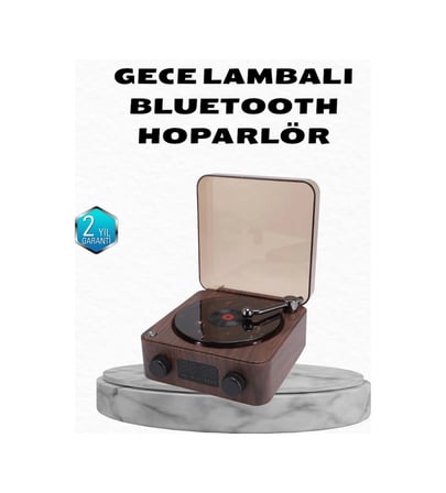 Gece Lambası Bluetooth Hoparlör Dijital Saat Çok Fonksiyonlu Su Dalgası Işıklı Çok Renkli