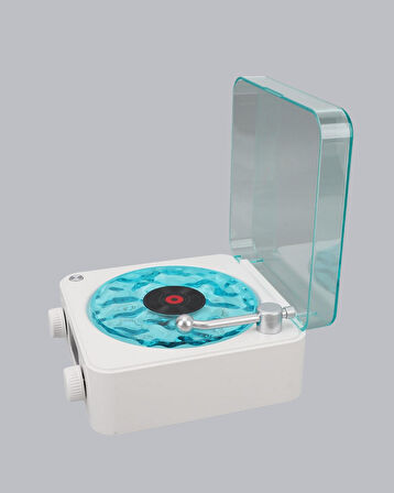 Bluetooth Hoparlörlü Gece Lambası Dijital Saat Ekranlı Su Dalgası Efektli Dekoratif