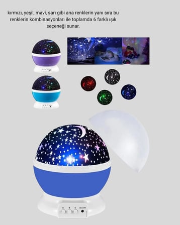 LED Gece Lambası 6 Renk Seçenekli Yumuşak Işıklı Uyku Yardımcı Lamba -