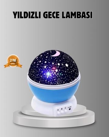 Çocuk Gece Lambası 6 Modlu Renkli LED Enerji Tasarruflu Masal Işığı -