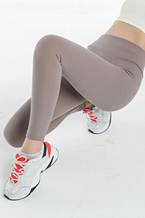 Vizon Yüksek Bel Fitilli Tayt