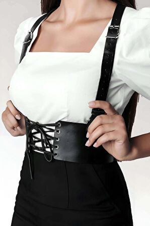 Tshirt, Elbise Üzeri Şık Deri Kemer