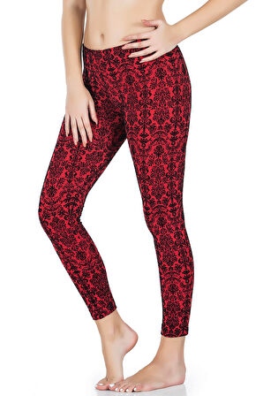 Varak Desenli Kadın Tayt