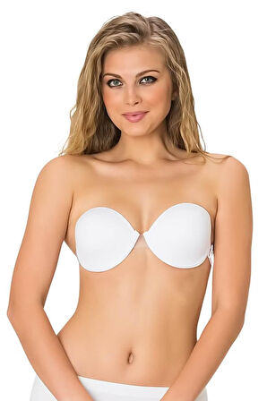 BEYAZ   Şeffaf Askıllı Sütyen