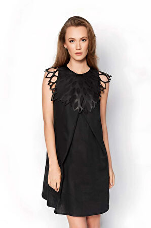 Damla Detaylı Şık Deri Harness Şal