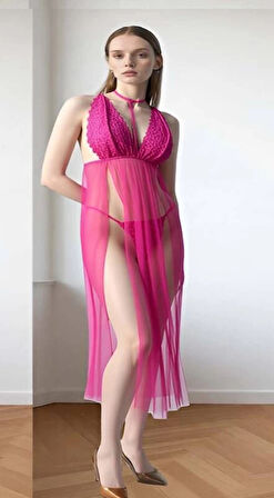 Venlisa Dantel Detaylı Uzun Gecelik V2500