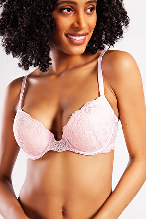 Golshan G.Colors Balconette Foam Push Up Bra, Açık Pembe  Konforlu ve Şık Sütyen