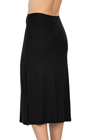 SİYAH    Cotton Uzun Jupon