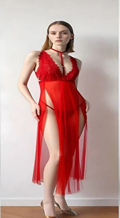 Venlisa Dantel Detaylı Uzun Gecelik V2500