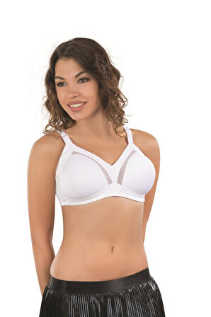 BEYAZ   C Basic Toparlayıcı Sütyen