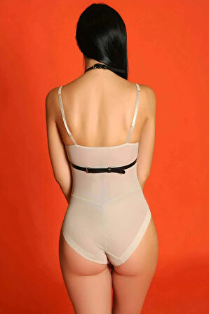 Kadın Ayarlanabilir Deri Şık Göğüs Harness