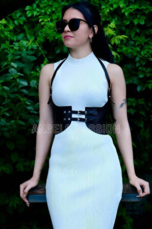 Elbise Kemeri, Gömlek Kemeri, Korse Kemer, Deri Göğüs Kemer Harness