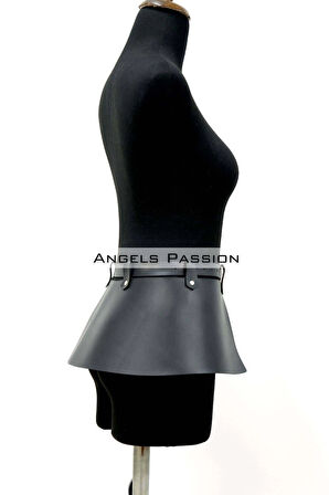 Şık Bel Üzeri Deri Etek Kemer, Deri Kalın Kemer