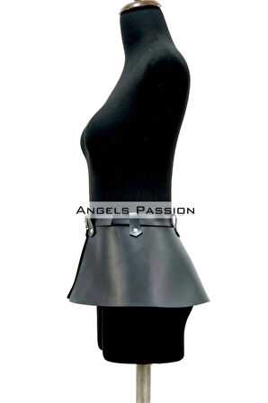 Şık Bel Üzeri Deri Etek Kemer, Deri Kalın Kemer