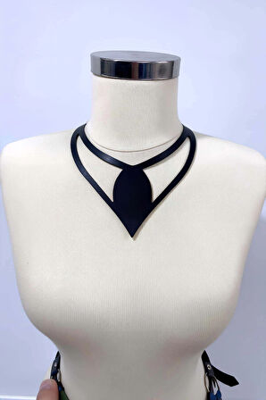 Damla Deri Choker, Deri Choker Kolye