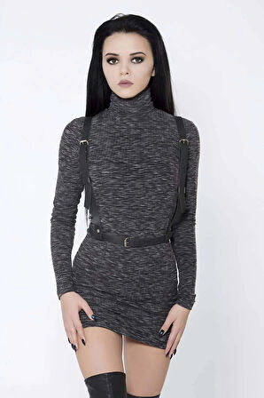 Beli Kurdeleli Şık Deri Harness