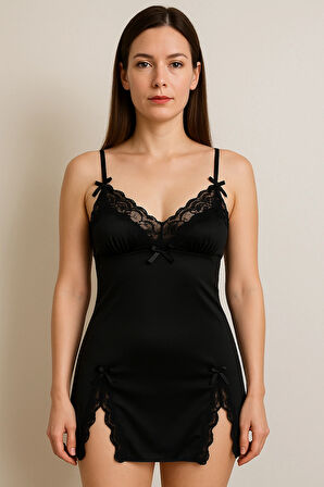 Venlisa Dantel Detaylı Zarif Gecelik V2100