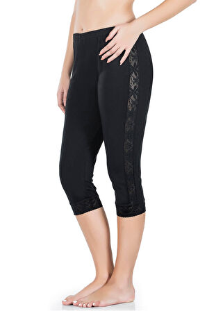 Şeritli Kısa Kadın Tayt