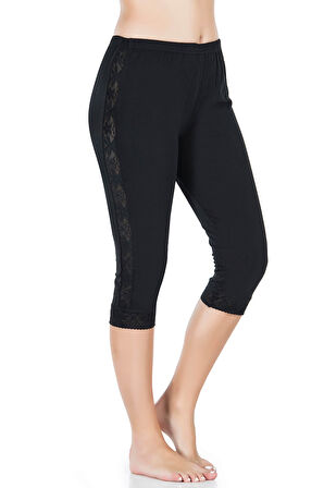 Şeritli Kısa Kadın Tayt